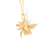 Cadena con abeja grande vista lateral